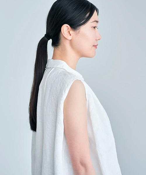 「HAU」 ノースリーブシャツ FREE ベージュ レディース_画像3