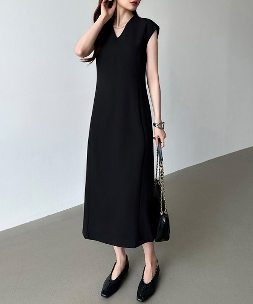 「COCOMOMO」 ノースリーブワンピース M グレー レディース_画像3