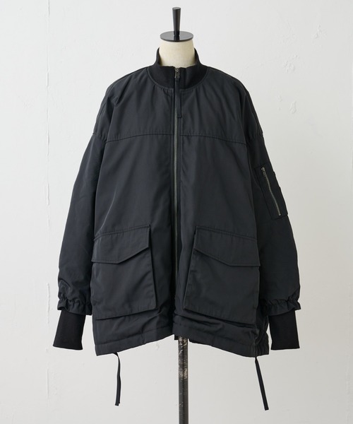 美品✨ ビアズリー　袖切り替えブルゾン　アウター　羽織り　ブラック　フリーサイズ BEARDSLEY（ビアズリー） ブルゾン FREE ブラック レディース