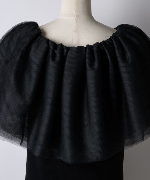 「J1U by LA BELLE ETUDE」 半袖ニット FREE ブラック レディース_画像8