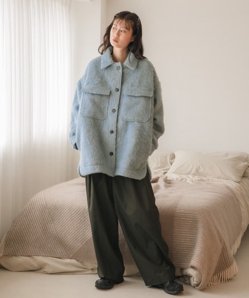 HEILIS Hideka Original シャギーCPOシャツジャケット HEILIS（ヘイリス） コート アウター 「大人気！HIT ITEM！」「Hideka