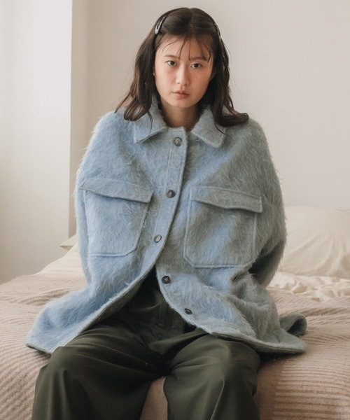 HEILIS Hideka Original シャギーCPOシャツジャケット HEILIS（ヘイリス） コート アウター 「大人気！HIT ITEM！」「Hideka