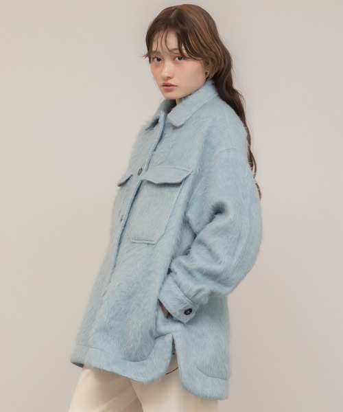 HEILIS Hideka Original シャギーCPOシャツジャケット HEILIS（ヘイリス） コート アウター 「大人気！HIT ITEM！」「Hideka