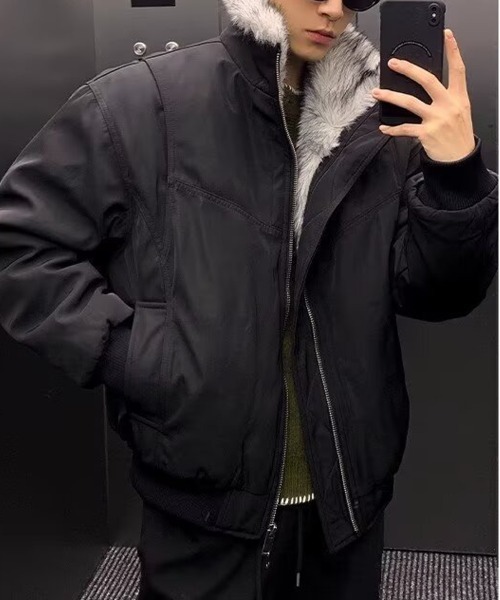 NEW GENTLEMAN ブルゾン アウター シルバーウルフ ファーブルゾン