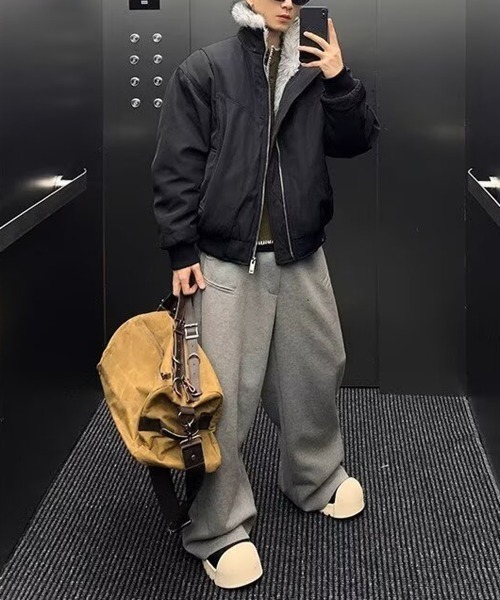 ニュージェントルマン（NEW GENTLEMAN）/シルバーウルフ ファーブルゾン NEW GENTLEMAN ブルゾン アウター シルバーウルフ ファーブルゾン