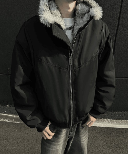 NEW GENTLEMAN ブルゾン アウター シルバーウルフ ファーブルゾン