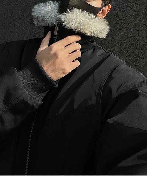 NEW GENTLEMAN ブルゾン アウター シルバーウルフ ファーブルゾン