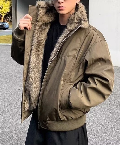 NEW GENTLEMAN ブルゾン アウター シルバーウルフ ファーブルゾン