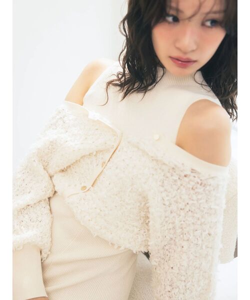 MERCURYDUO（マーキュリーデュオ） ワンピース ツイードニットカーデ