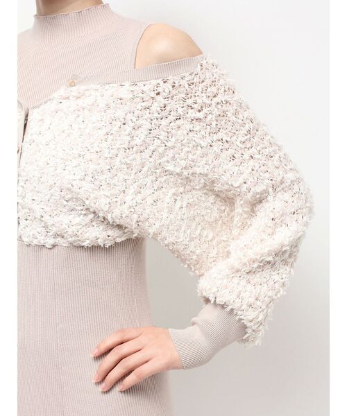 MERCURYDUO（マーキュリーデュオ） ワンピース ツイードニットカーデ