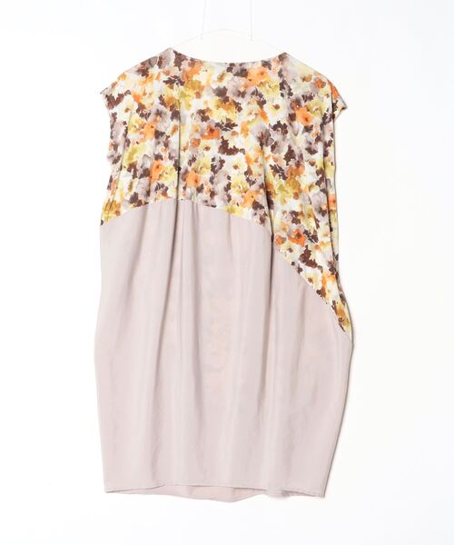 「YECCA VECCA」 花柄半袖ワンピース - ベージュ レディース_画像2