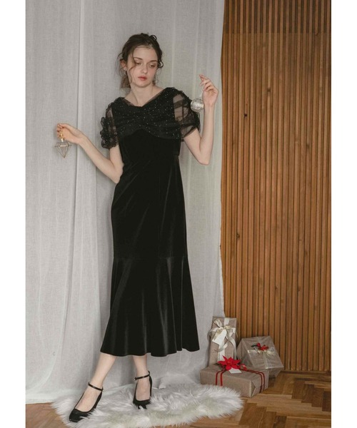 Dorry Doll（ドリードール） ドレス チュールケープデザインマーメイド