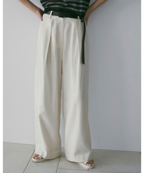 anuke（アンヌーク） パンツ Sheer Tuck Pants レディース : ZOZOTOWN