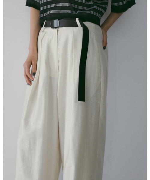 anuke（アンヌーク） パンツ Sheer Tuck Pants レディース : ZOZOTOWN