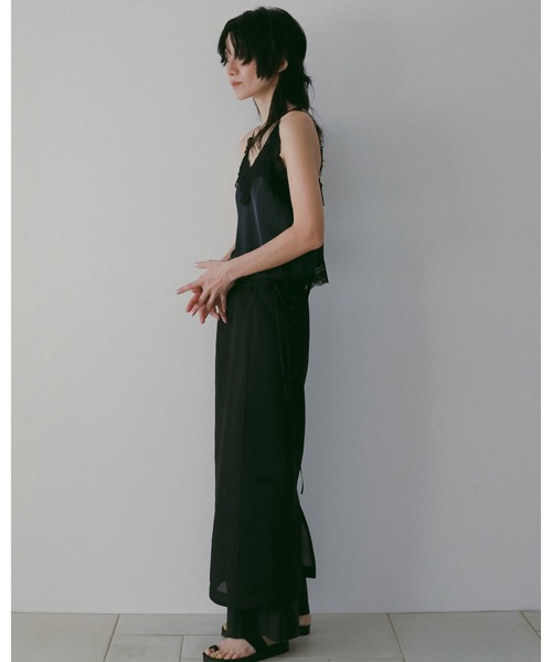 anuke（アンヌーク） パンツ Sheer Tuck Pants レディース : ZOZOTOWN