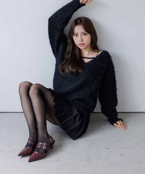 【おまとめ】senee 2way v neck knit tops 2way v neck knit tops（2ウェイVネックニットトップス）（ニット