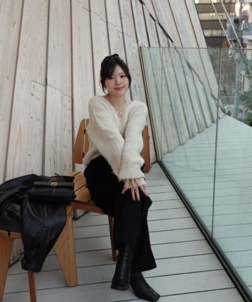 ニット セーター 2way v neck knit tops（2ウェイVネックニット