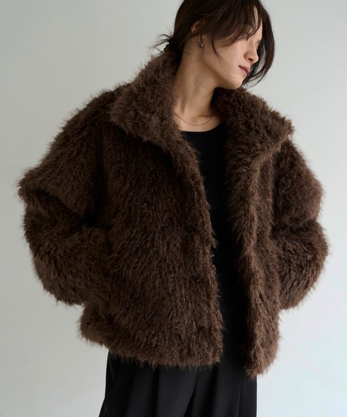 meilmada ブルゾン アウター シャギーファーブルゾン レディース