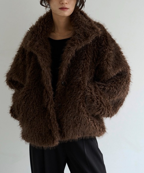 meilmada ブルゾン アウター シャギーファーブルゾン レディース