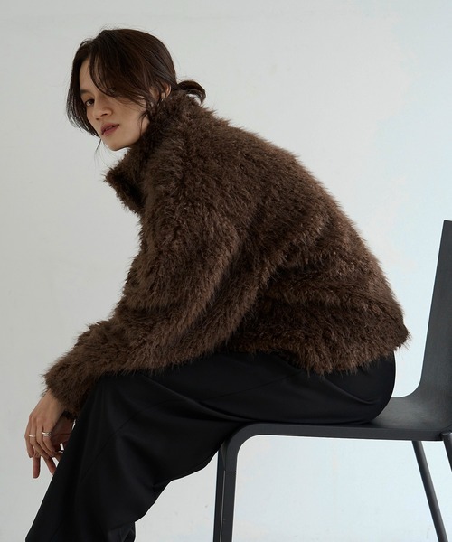 meilmada ブルゾン アウター シャギーファーブルゾン レディース