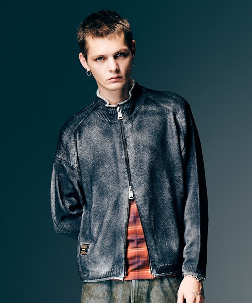 glamb（グラム） セーター ニット Paraffin Coated Knit Blouson 