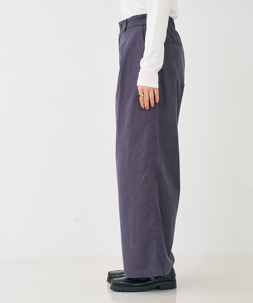 collex（コレックス） パンツ コーデュロイWタックワイドパンツ