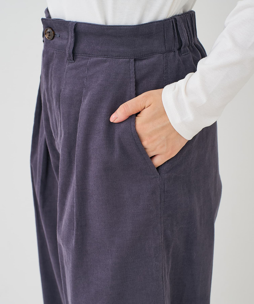 collex（コレックス） パンツ コーデュロイWタックワイドパンツ