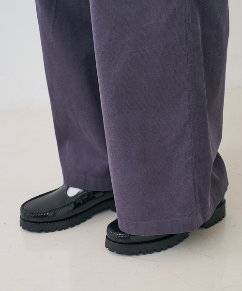 collex（コレックス） パンツ コーデュロイWタックワイドパンツ