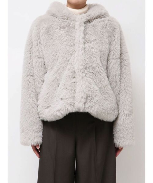 LAGUNAMOON（ラグナムーン） コート アウター フェイクファーフーディ