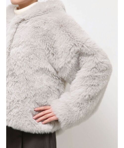 LAGUNAMOON（ラグナムーン） コート アウター フェイクファーフーディ