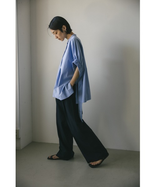 「STYLEMIXER」 半袖ブラウス FREE ネイビー レディース_画像2