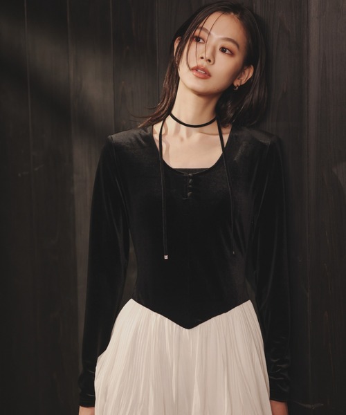 anuans（アニュアンス） ワンピース ベロアシフォンドッキング