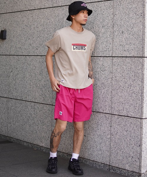 「CHUMS」 半袖Tシャツ L グレイッシュベージュ メンズ_画像5