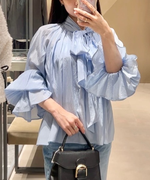 FRAY I.D ブラウス シャツ ビッグボウタイブラウス レディース SALE50%OFF】FRAY I.D フレイアイディー BIGボウタイブラウス