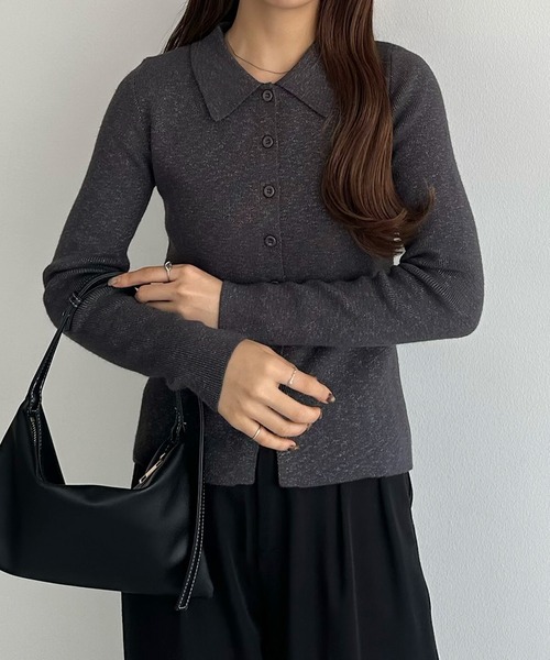 「callautia」 長袖チュニック LARGE チャコール レディース_画像5