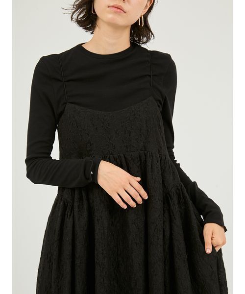 emmi ワンピース 「セットアイテム」フラワージャガードワンピース