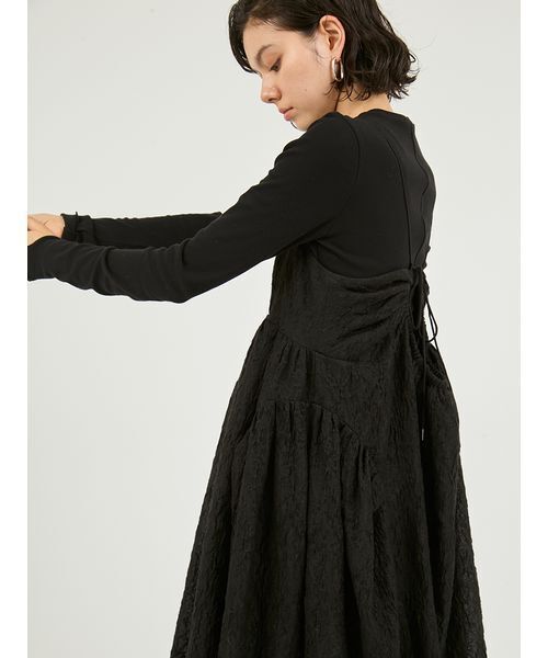 emmi ワンピース 「セットアイテム」フラワージャガードワンピース