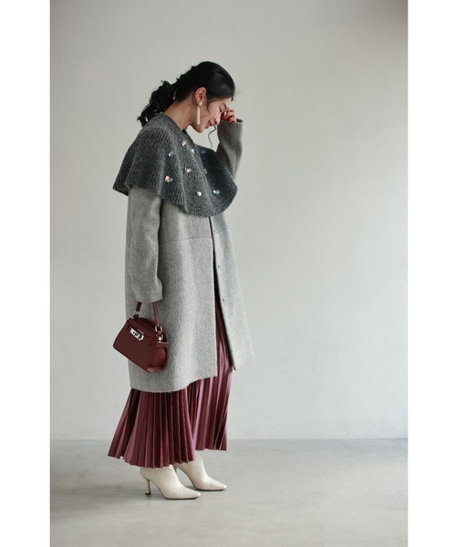 cawaii ニット セーター 虹色の輝き放つオーロラスパンコールのケープ