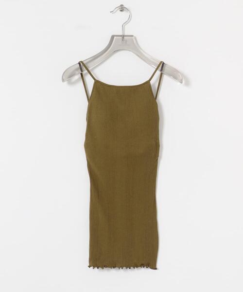 HAKUJI（ハクジ） キャミソール HAKUJI Random rib open back cami
