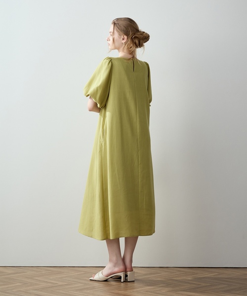 「LE SOUK HOLIDAY」 半袖ワンピース L グリーン レディース_画像5