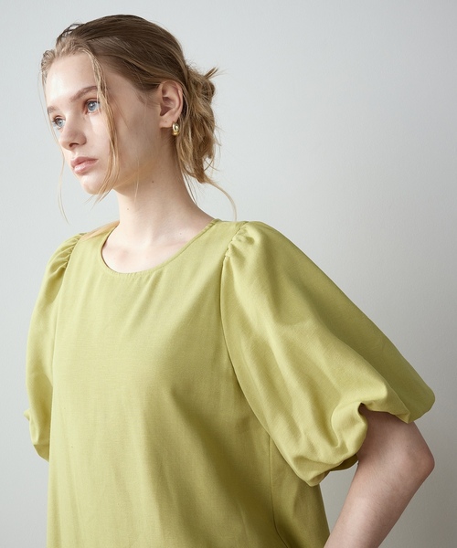「LE SOUK HOLIDAY」 半袖ワンピース L グリーン レディース_画像8