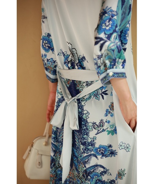 「CAWAII」 7分袖ワンピース FREE ブルー レディース_画像2