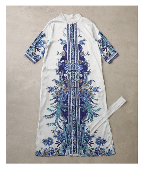 「CAWAII」 7分袖ワンピース FREE ブルー レディース_画像5