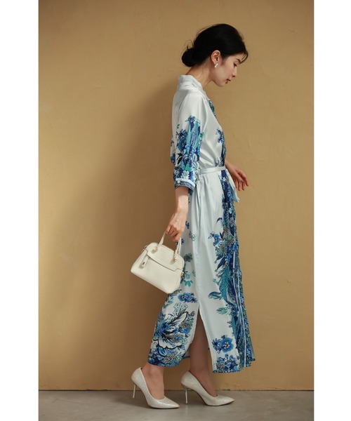 「CAWAII」 7分袖ワンピース FREE ブルー レディース_画像7