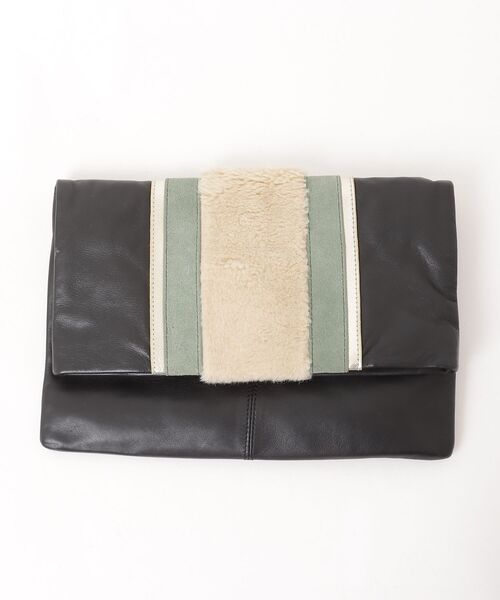 「KIRALY」 ストライプ柄2WAYバッグ - ブラック レディース_画像3