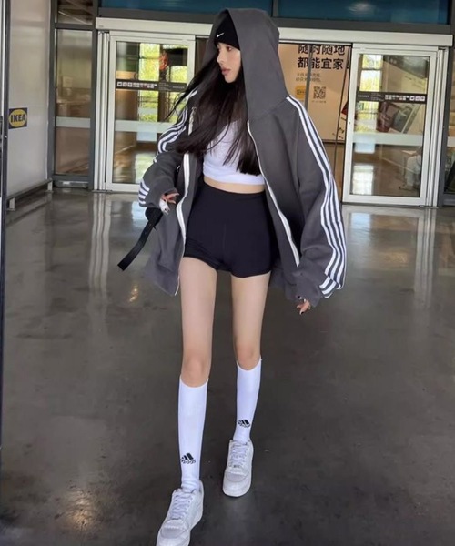 「lilful」 ジップアップパーカー L チャコール レディース_画像2