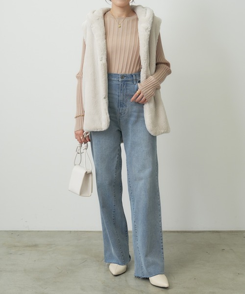 「COLLAGE GALLARDAGALANTE」 ベスト FREE モカ レディース_画像2