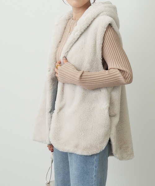 「COLLAGE GALLARDAGALANTE」 ベスト FREE モカ レディース_画像4