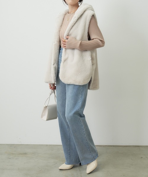 「COLLAGE GALLARDAGALANTE」 ベスト FREE モカ レディース_画像6