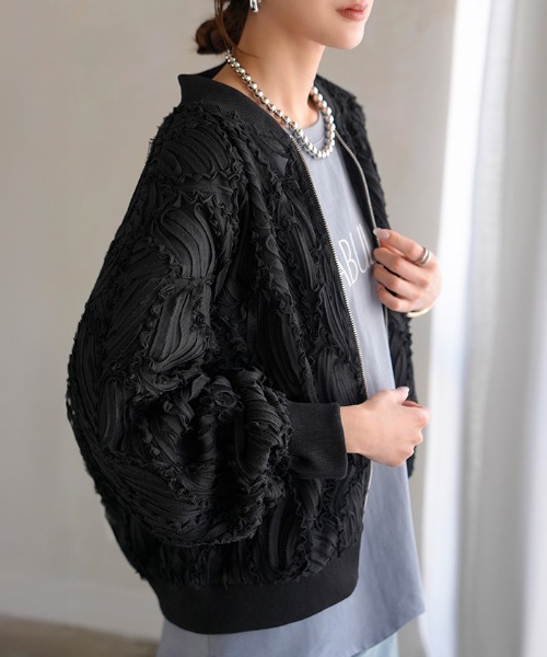 【美品】BRUNELLO CUCINELLI シアーブルゾン 花刺繍 36 レースシアーブルゾン A/C DESIGN BY ALPHA CUBIC｜クロスプラス公式
